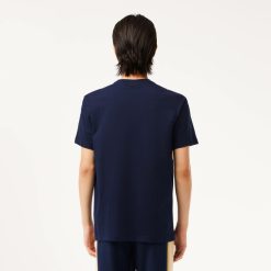 T-Shirts | LACOSTE T-Shirt Color-Block Regular Fit Imprime Lacoste