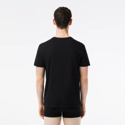 Sous-Vetements & Vetements D'Interieur | LACOSTE Pack De 3 T-Shirts D'Interieur A Col Rond En Coton Uni