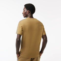 T-Shirts | LACOSTE T-Shirt Homme Lacoste Regular Fit Avec Bandes Siglees Contrastees