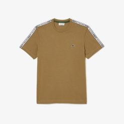 T-Shirts | LACOSTE T-Shirt Homme Lacoste Regular Fit Avec Bandes Siglees Contrastees