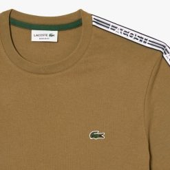 T-Shirts | LACOSTE T-Shirt Homme Lacoste Regular Fit Avec Bandes Siglees Contrastees