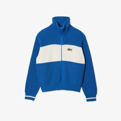 Pullovers | LACOSTE Cardigan Zippe Color-Block En Coton