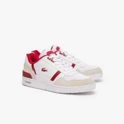 Sneakers | LACOSTE Sneakers T-Clip Homme En Cuir Contraste