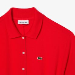 Robes & Jupes | LACOSTE Robe Polo Avec Ceinture Femme Lacoste En Petit Pique Souple