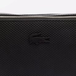 Sacoches & Pochettes | LACOSTE Sacoche Zippee Unie Chantaco En Cuir Pique Mat