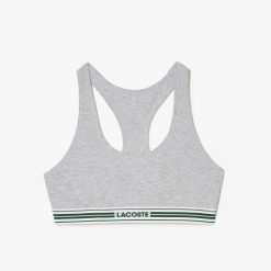 Sous-Vetements Et Vetements D'Interieur | LACOSTE Brassiere Avec Logo Lacoste En Coton Stretch