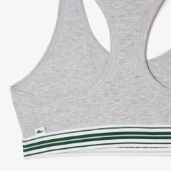 Sous-Vetements Et Vetements D'Interieur | LACOSTE Brassiere Avec Logo Lacoste En Coton Stretch