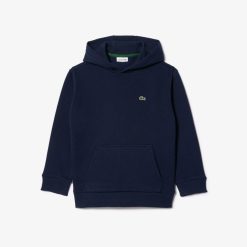 Vetements Fille | LACOSTE Sweatshirt A Capuche Enfant En Molleton De Coton Biologique