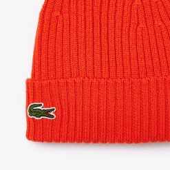 Chapeaux & Casquettes | LACOSTE Bonnet En Laine Cotelee