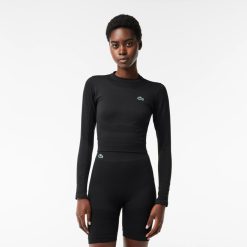 Vetements De Sport | LACOSTE Crop Top Manches Longues Sport Sans Couture