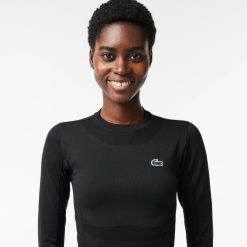 Vetements De Sport | LACOSTE Crop Top Manches Longues Sport Sans Couture