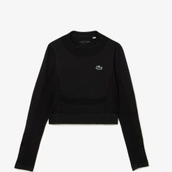 Vetements De Sport | LACOSTE Crop Top Manches Longues Sport Sans Couture