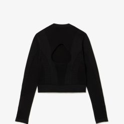 Vetements De Sport | LACOSTE Crop Top Manches Longues Sport Sans Couture