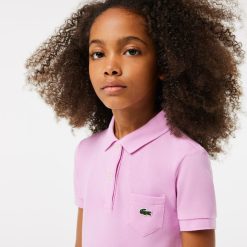 Vetements Fille | LACOSTE Robe Polo Fille En Pique De Coton Uni