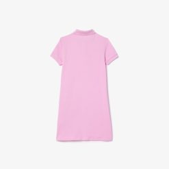 Vetements Fille | LACOSTE Robe Polo Fille En Pique De Coton Uni