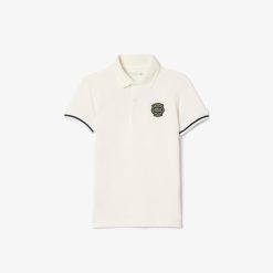 Vetements Garcon | LACOSTE Polo Golf En Petit Pique Avec Marquage Au Dos