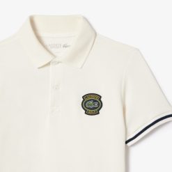 Vetements Garcon | LACOSTE Polo Golf En Petit Pique Avec Marquage Au Dos