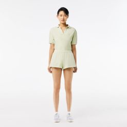 Pantalons & Shorts | LACOSTE Shorty En Molleton De Coton Teinture Naturelle