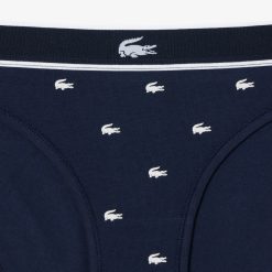 Sous-Vetements Et Vetements D'Interieur | LACOSTE Culotte Avec Imprime Graphique En Coton Stretch