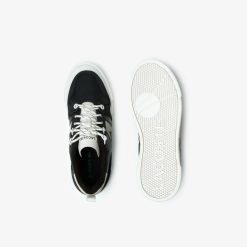 Sneakers | LACOSTE Sneakers L002 Femme Lacoste En Cuir Avec Detail Colore