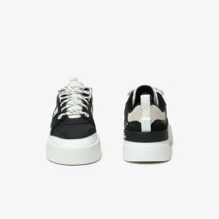 Sneakers | LACOSTE Sneakers L002 Femme Lacoste En Cuir Avec Detail Colore