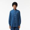 Chemises & Hauts | LACOSTE Chemise Femme Lacoste Oversize Avec Poche En Denim De Coton