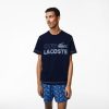 T-Shirts | LACOSTE T-Shirt Homme Lacoste Imprime Vintage En Coton Biologique