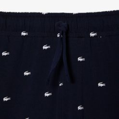 Sous-Vetements & Vetements D'Interieur | LACOSTE Short De Nuit Homme Avec Imprime Crocodiles En Jersey De Coton