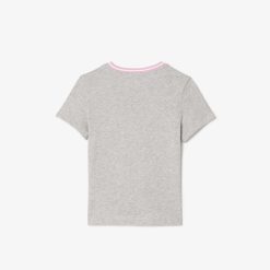 Vetements Fille | LACOSTE T-Shirt Avec Poche Contrastee En Coton