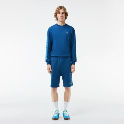 Pantalons & Shorts | LACOSTE Short Jogger Effet Delave Imprime Lacoste