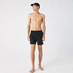 Maillots De Bain | LACOSTE Short De Bain Leger Court Uni Avec Boxer Integre