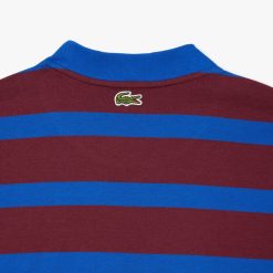 T-Shirts | LACOSTE T-Shirt A Rayures En Coton Avec Imprime 3D