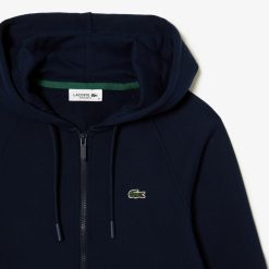 Sweatshirts | LACOSTE Sweatshirt Zippe A Capuche Jogger Femme Lacoste En Molleton Biologique