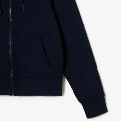 Sweatshirts | LACOSTE Sweatshirt Zippe A Capuche Jogger Femme Lacoste En Molleton Biologique