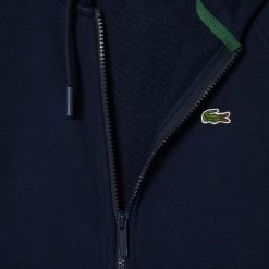 Sweatshirts | LACOSTE Sweatshirt Zippe A Capuche Jogger Femme Lacoste En Molleton Biologique