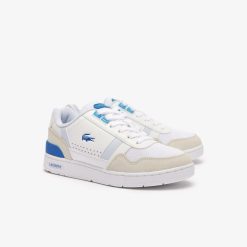 Sneakers | LACOSTE Sneakers T-Clip Femme En Cuir Avec Detail Au Talon