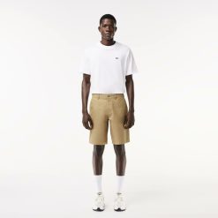 Pantalons & Shorts | LACOSTE Bermuda Chino En Gabardine De Coton