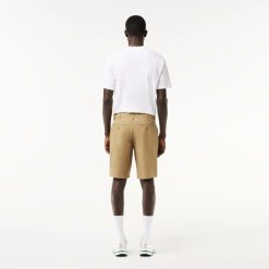 Pantalons & Shorts | LACOSTE Bermuda Chino En Gabardine De Coton