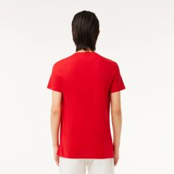 T-Shirts | LACOSTE T-Shirt Col Rond En Jersey De Coton Pima Uni