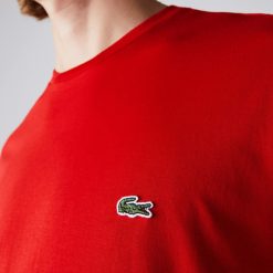 T-Shirts | LACOSTE T-Shirt Col Rond En Jersey De Coton Pima Uni