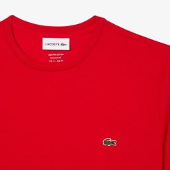 T-Shirts | LACOSTE T-Shirt Col Rond En Jersey De Coton Pima Uni