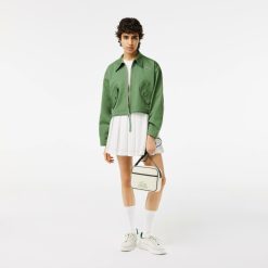 Manteaux & Vestes | LACOSTE Blouson Harrington Zippe Femme Lacoste En Coton