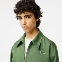 Manteaux & Vestes | LACOSTE Blouson Harrington Zippe Femme Lacoste En Coton