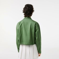 Manteaux & Vestes | LACOSTE Blouson Harrington Zippe Femme Lacoste En Coton