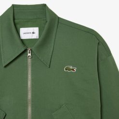 Manteaux & Vestes | LACOSTE Blouson Harrington Zippe Femme Lacoste En Coton