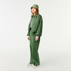 Manteaux & Vestes | LACOSTE Blouson Harrington Zippe Femme Lacoste En Coton