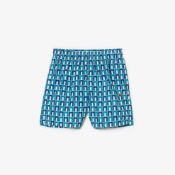 Vetements Garcon | LACOSTE Short De Bain Imprime Monogramme