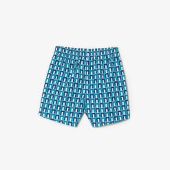 Vetements Garcon | LACOSTE Short De Bain Imprime Monogramme