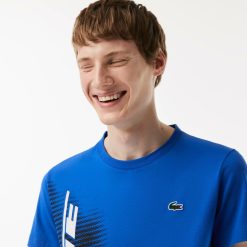 Vetements De Sport | LACOSTE T-Shirt Homme Lacoste Sport Regular Fit Avec Marquage Contraste