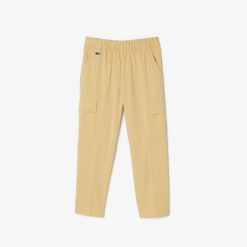 Vetements Garcon | LACOSTE Pantalon Cargo En Gabardine Legere De Coton